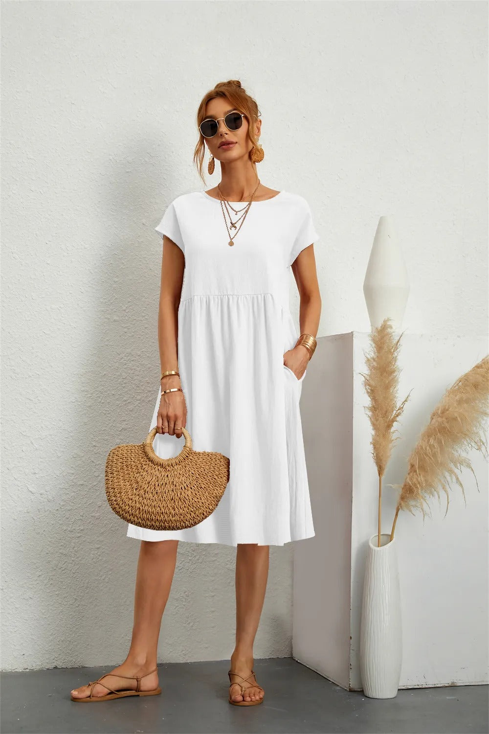 Irene | Damer Elegant Sommer Midi Kjole