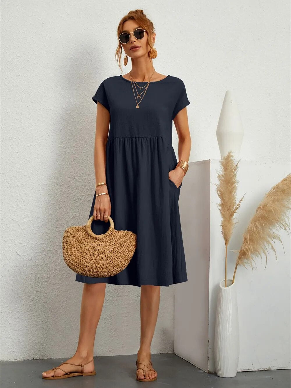 Irene | Damer Elegant Sommer Midi Kjole