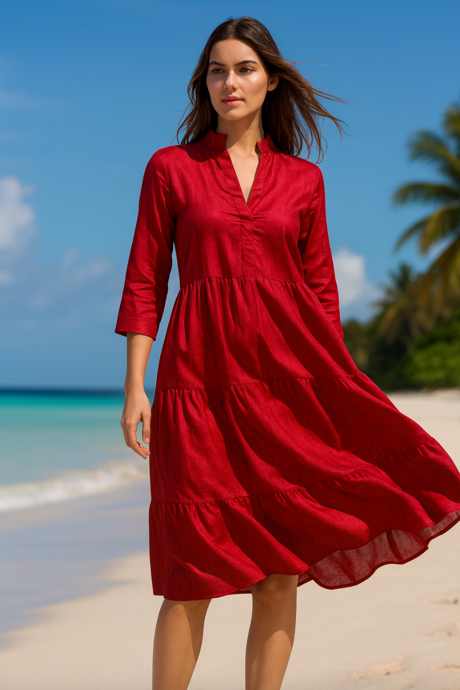 Isadora | Damer Elegant Sommer Midi Kjole