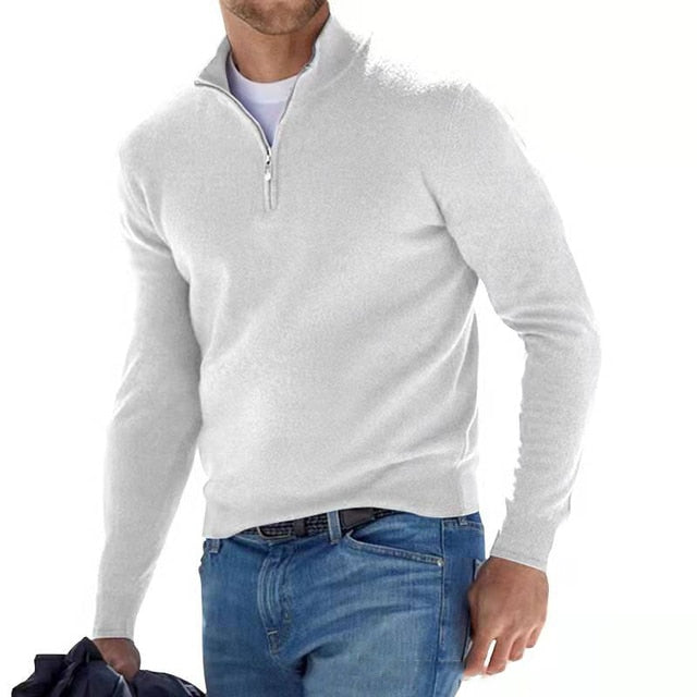 Lucio | Herre Klassisk Halvlyn Sweater