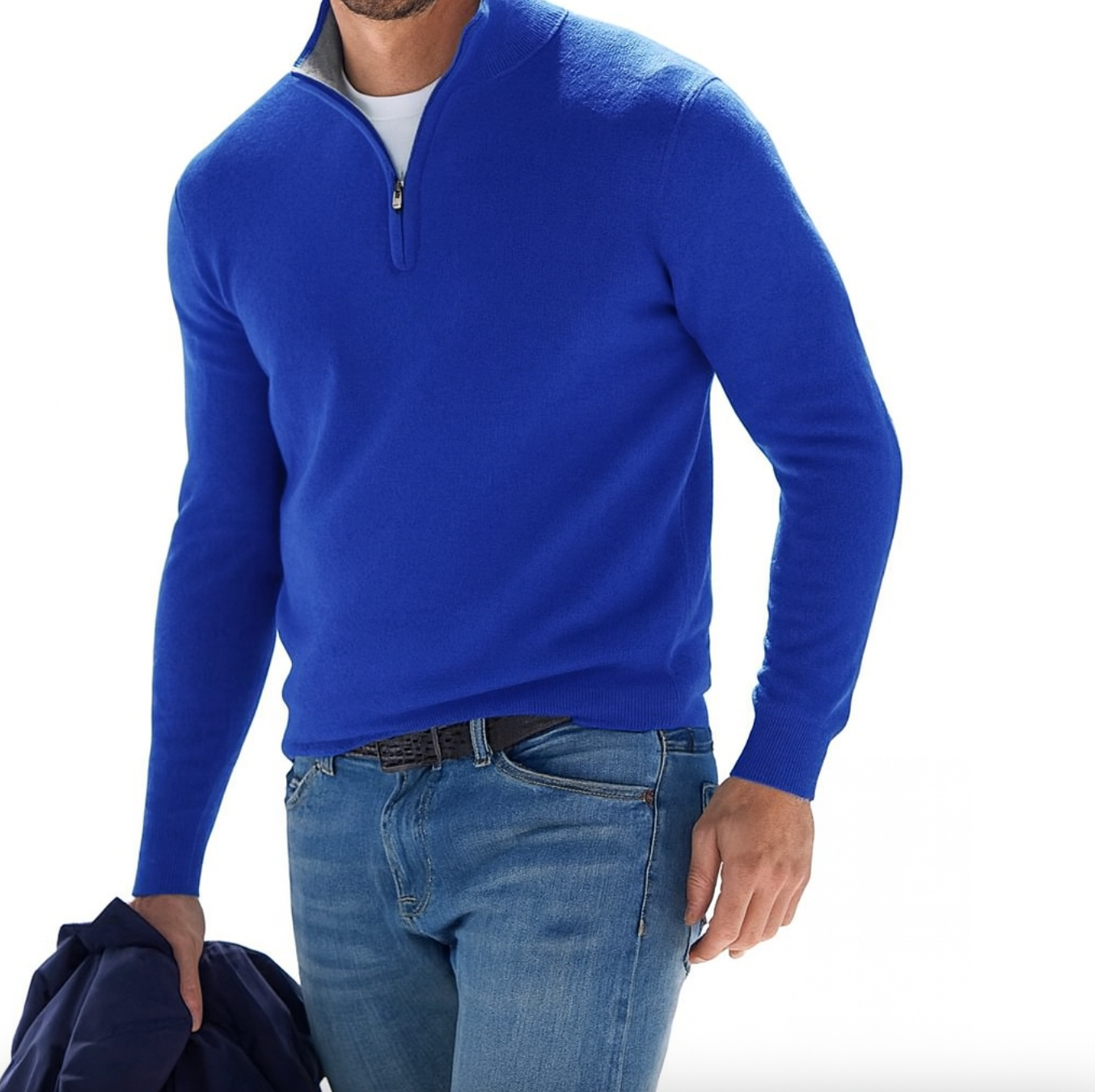 Lucio | Herre Klassisk Halvlyn Sweater