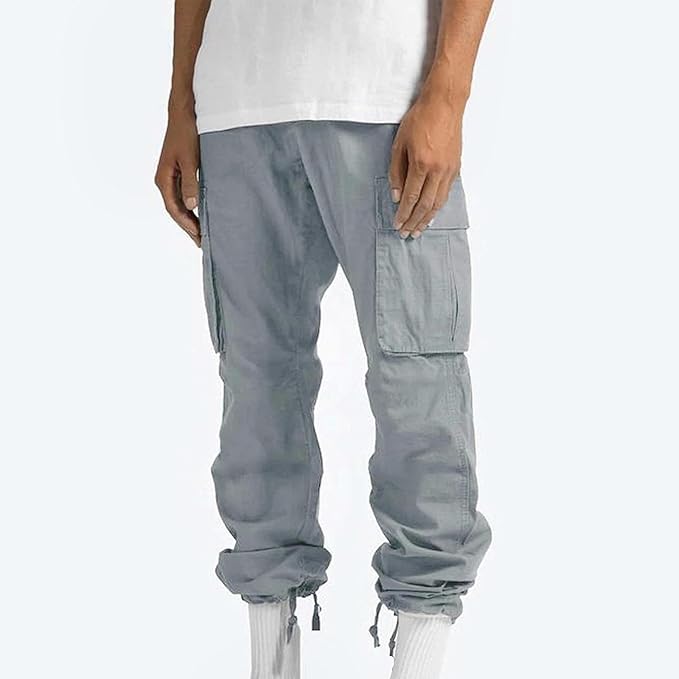 Robuste Herre Bukser Med Lommer I Cargo-Stil | Casual