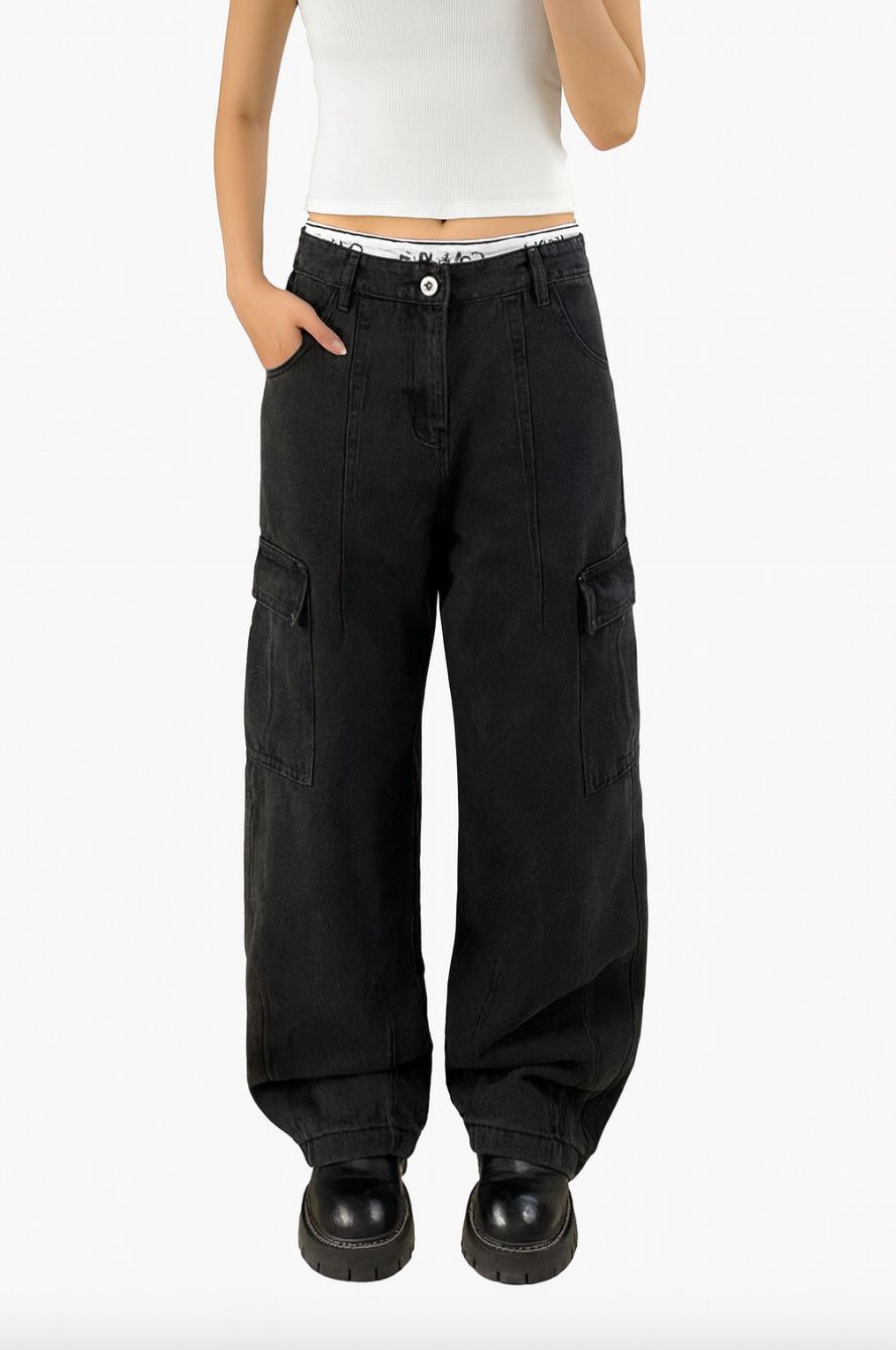 Dame Cargobukser Med Store Lommer | Baggy