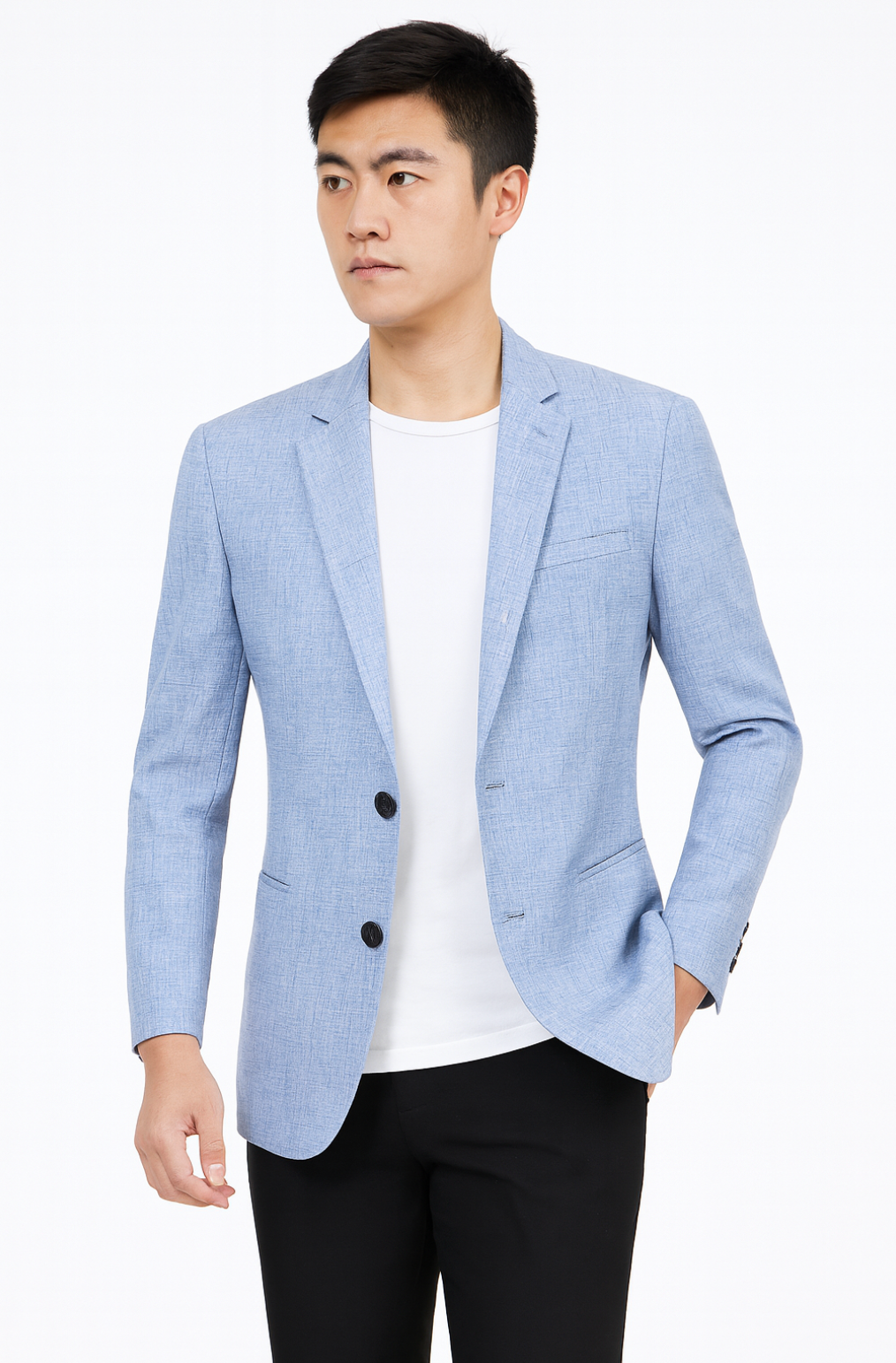 Herre Blazere Med To Knapper | Let Struktur