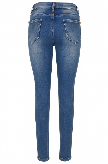 Strømlinet Dame Jeans Med Høj Talje Og Stretch | Stilren