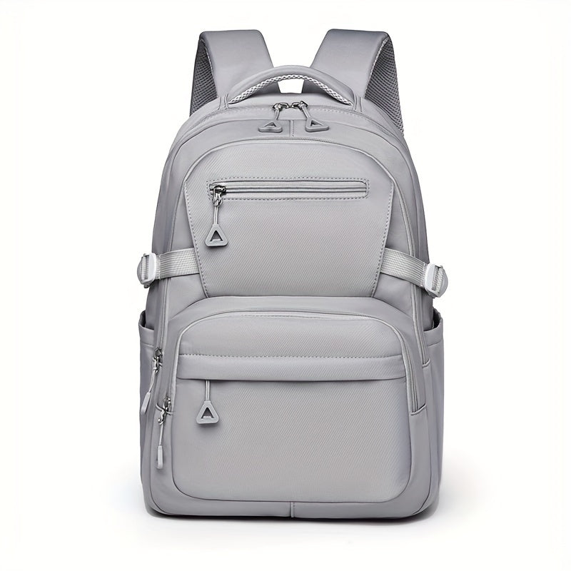 Unisex Rygsæk Med Lynlås & Forlomme Skoletaske