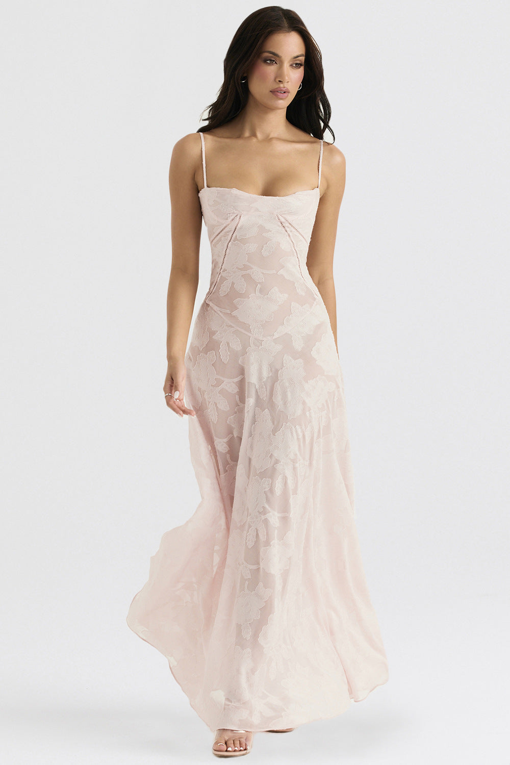 Ariana | Kvinders Elegante Maxi Kjole - Silky Slim Fit - Spaghetti Stropper