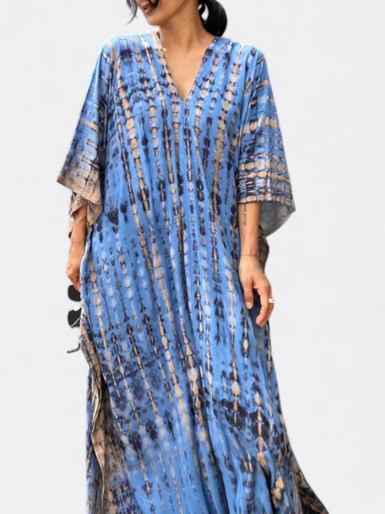 Asena | Kvinders Bohemisk Løs Kaftan Kjole | Maxi