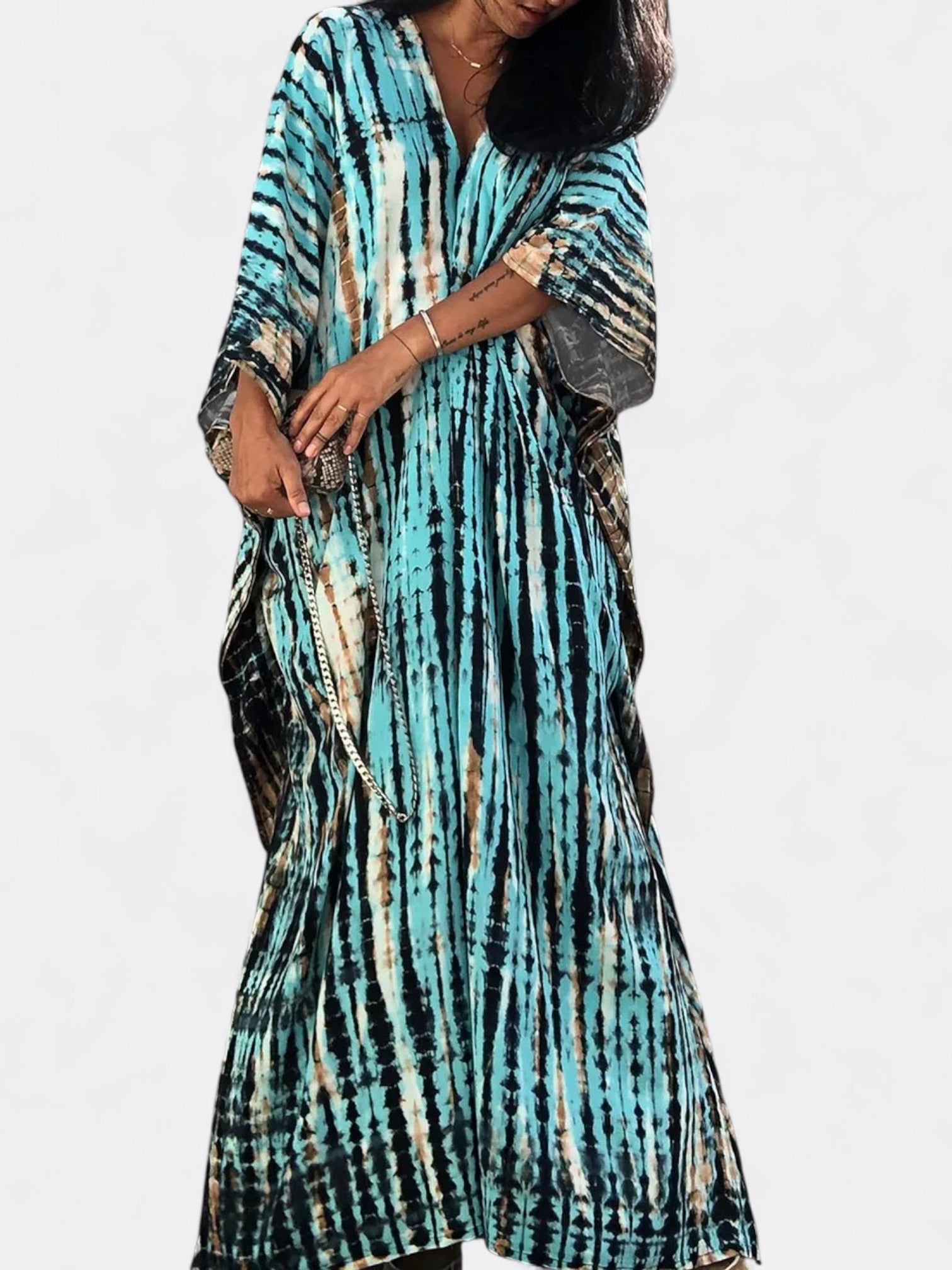 Asena | Kvinders Bohemisk Løs Kaftan Kjole | Maxi