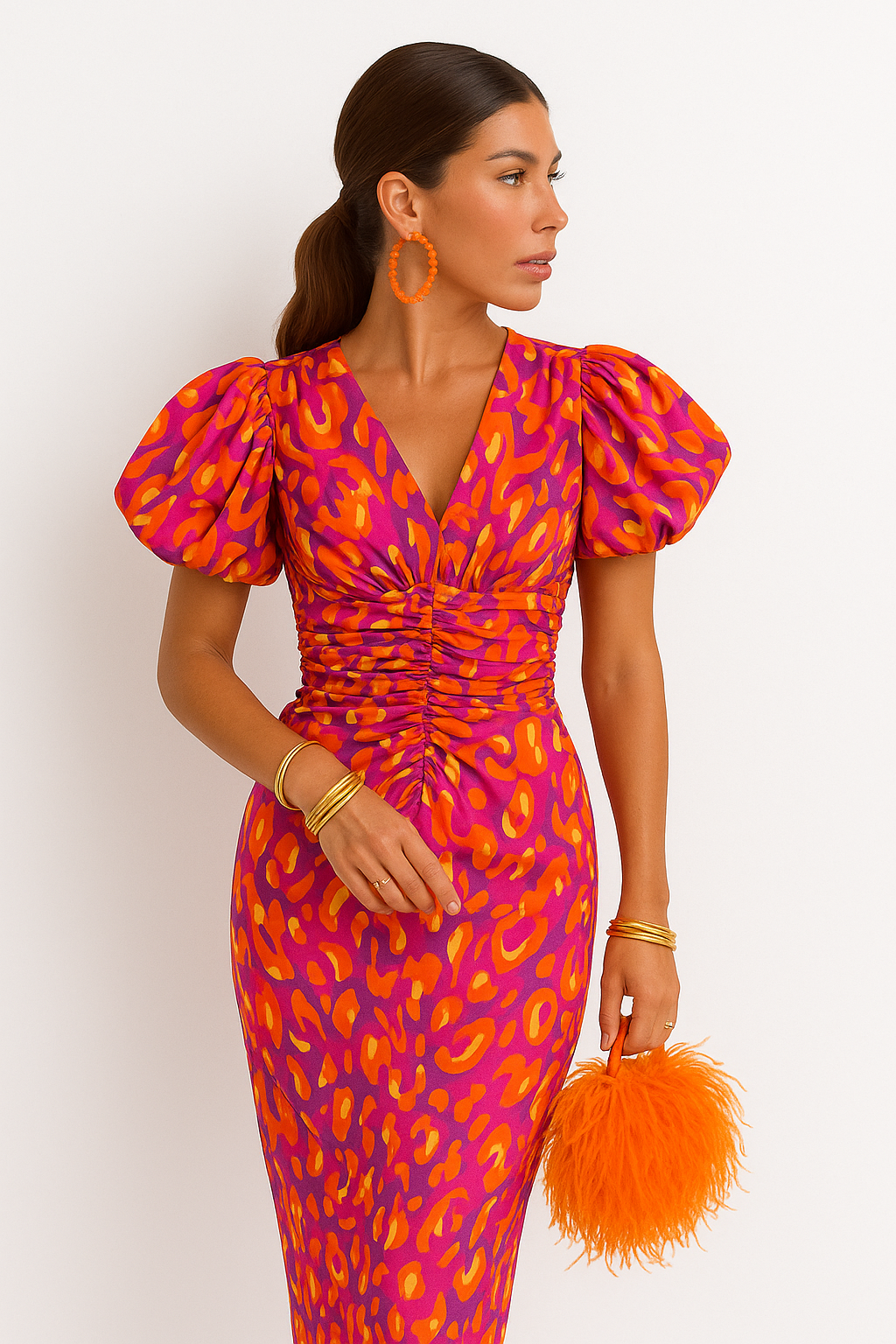 Astrid | Kvinders Elegante V-udskæring Kjole | Feminin