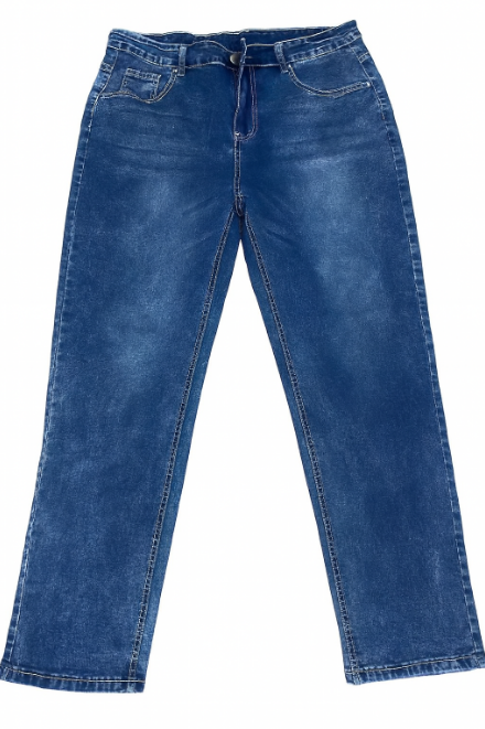 Baggy Herrejeans Med Bleg Vask Og Synlige Sømme | Streetwear