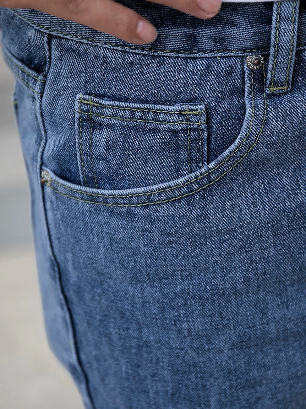 Baggy Herrejeans Med Løs Pasform Og Let Vask | Afslappet Look