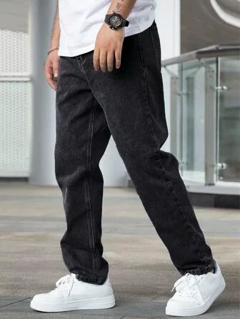 Baggy Herrejeans Med Løs Pasform Og Let Vask | Afslappet Look