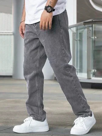 Baggy Herrejeans Med Løs Pasform Og Let Vask | Afslappet Look