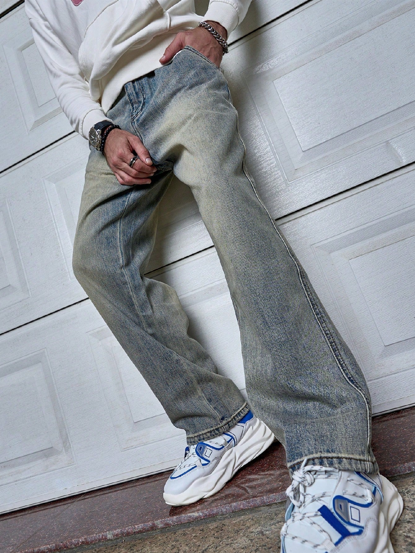 Baggy Herrejeans Med Løs Pasform Og Vasket Finish | Retro Look