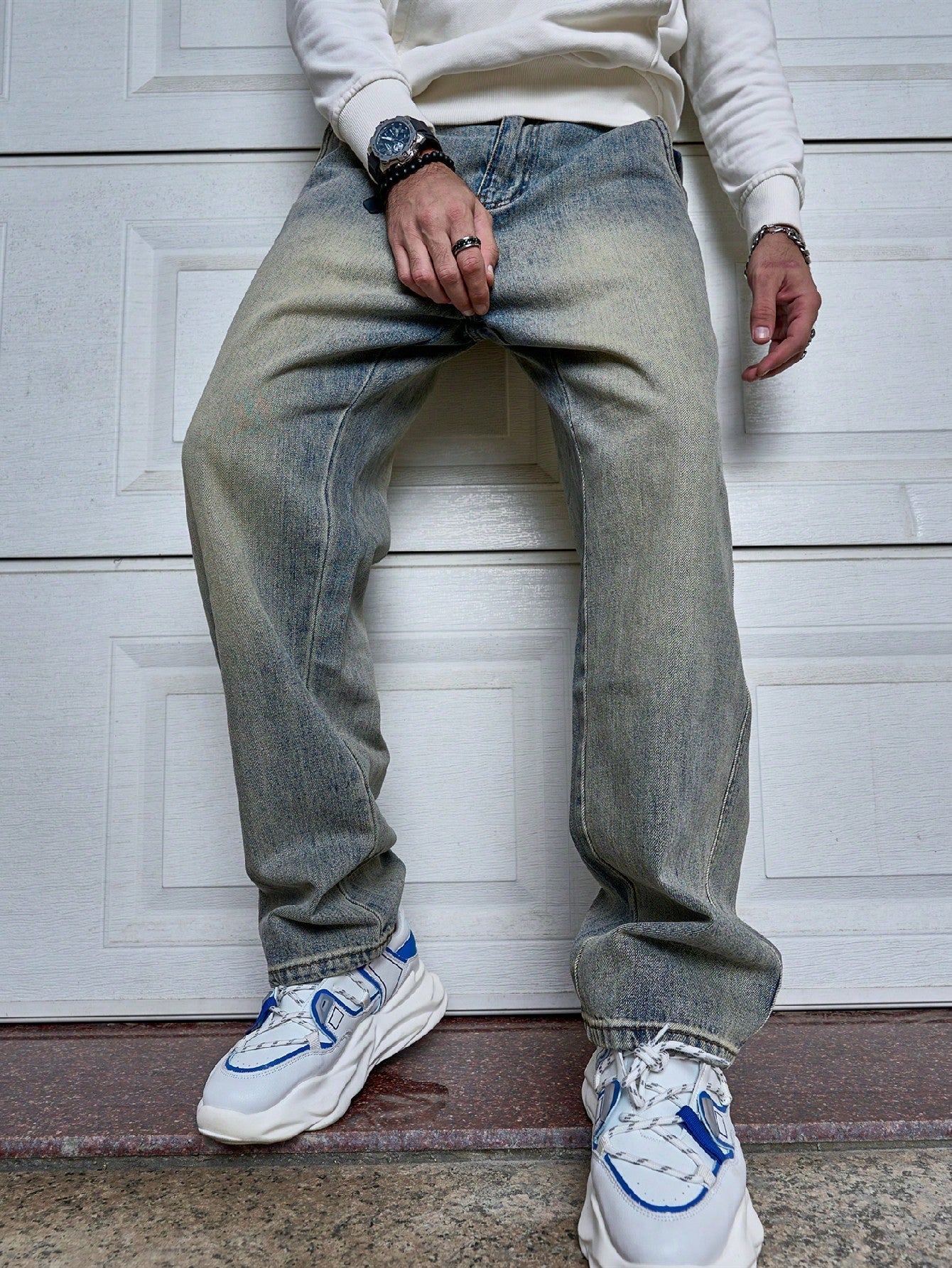Baggy Herrejeans Med Løs Pasform Og Vasket Finish | Retro Look