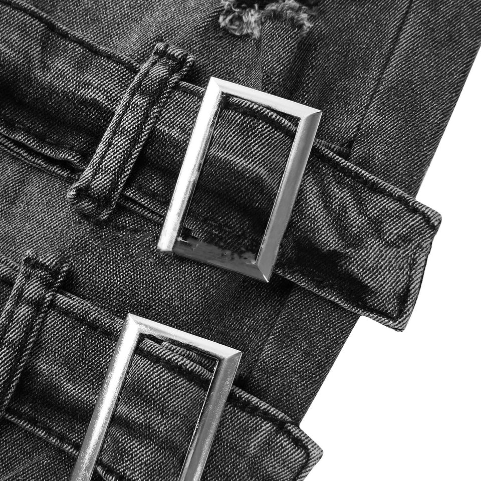 Cargo Herrejeans Med Lynlåse Og Spænder