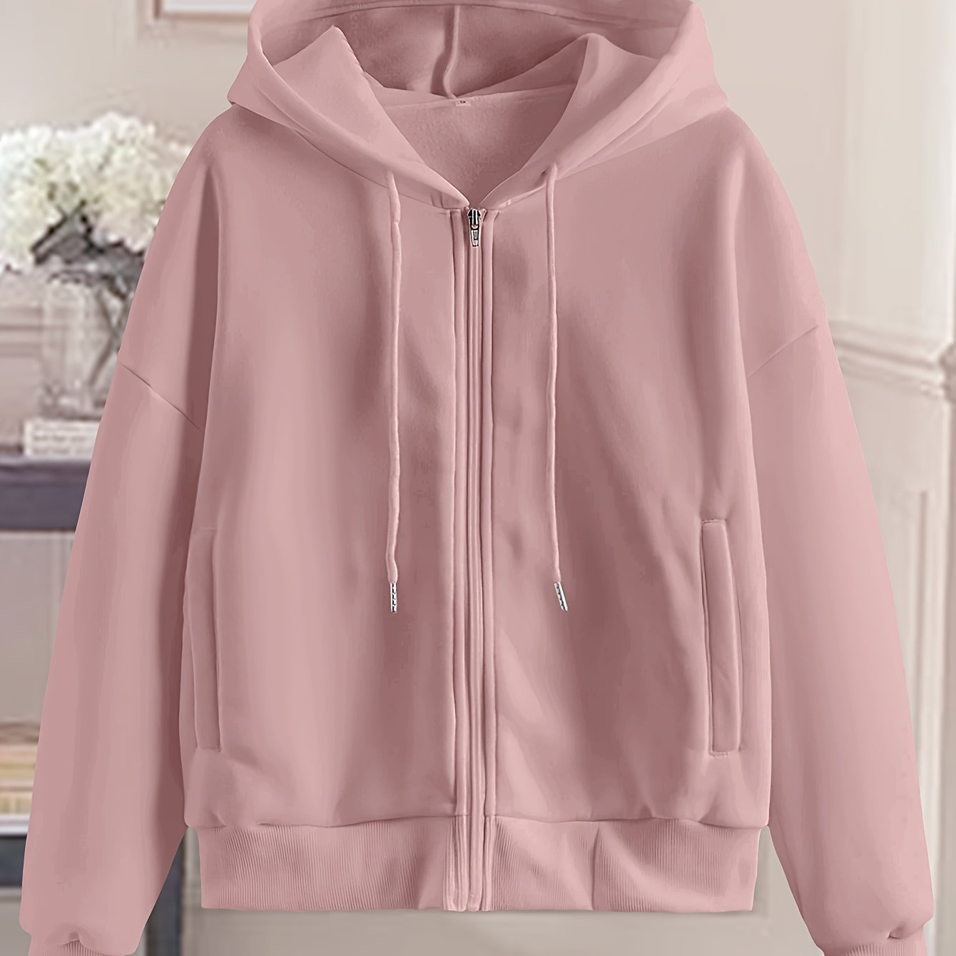 College Dame Hoodie Med Lynlås Og Hætte | Fashion