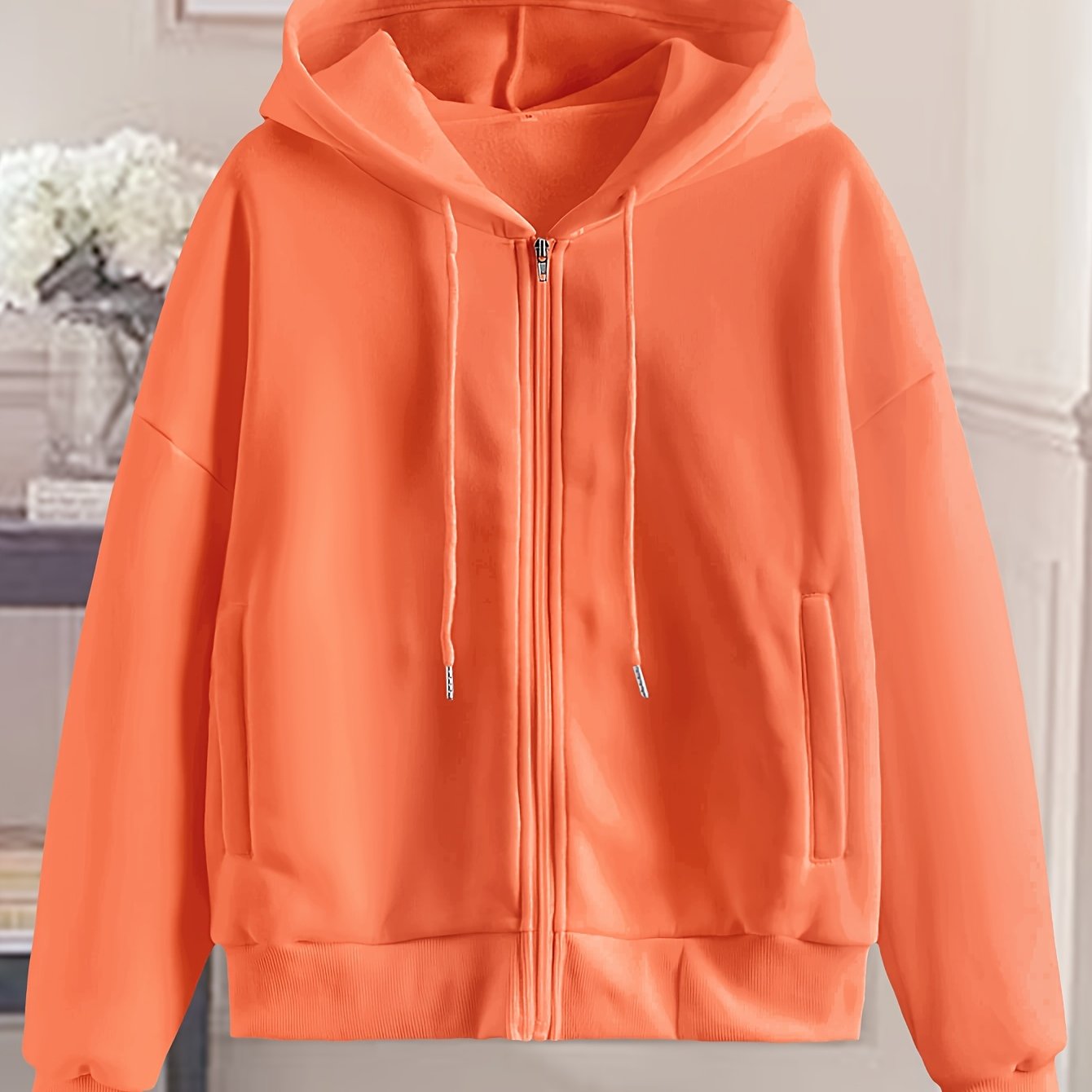 College Dame Hoodie Med Lynlås Og Hætte | Fashion