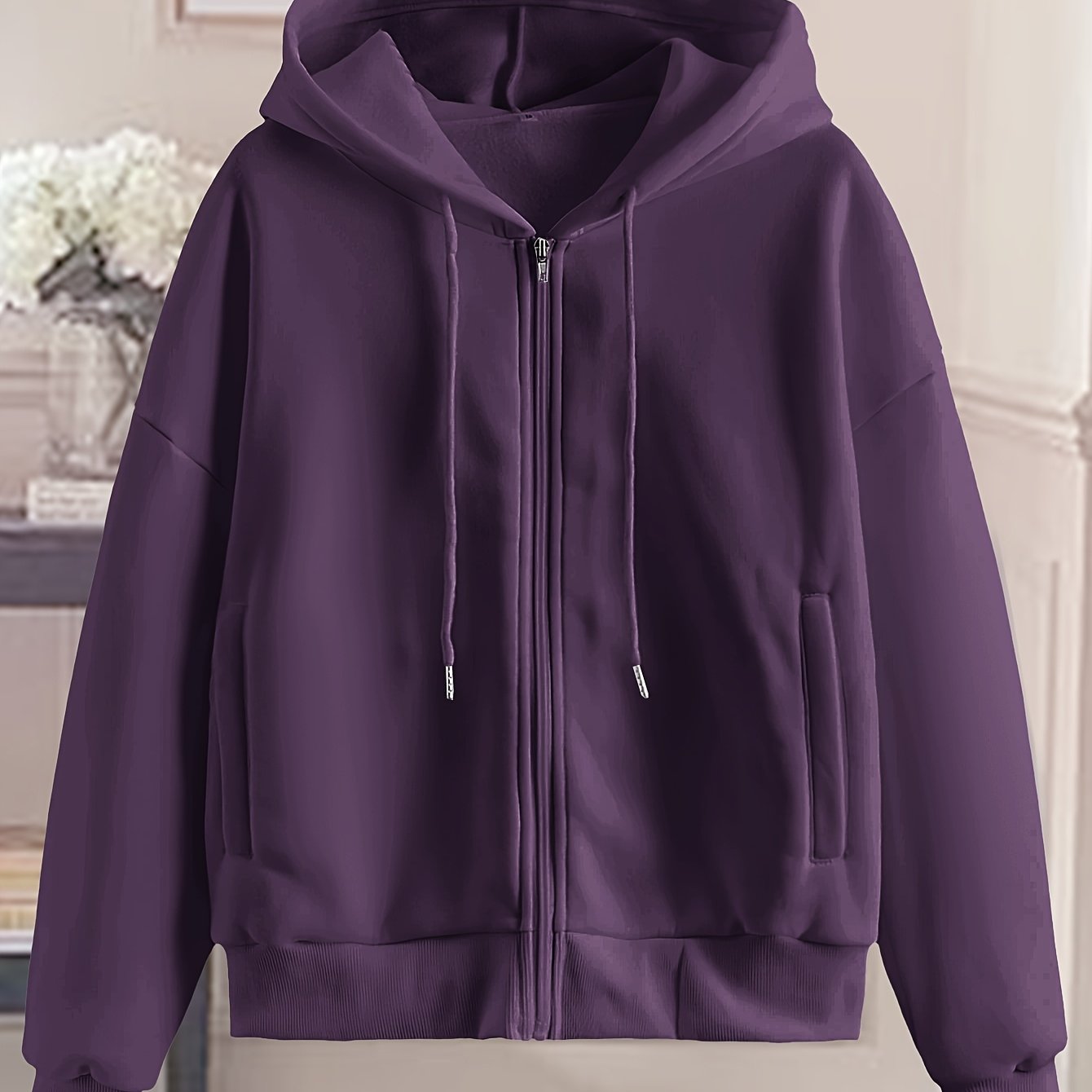 College Dame Hoodie Med Lynlås Og Hætte | Fashion