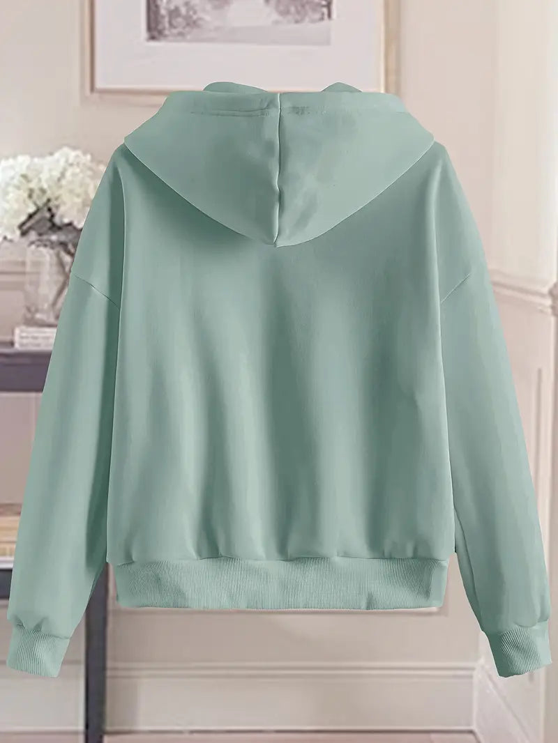 College Dame Hoodie Med Lynlås Og Hætte | Fashion