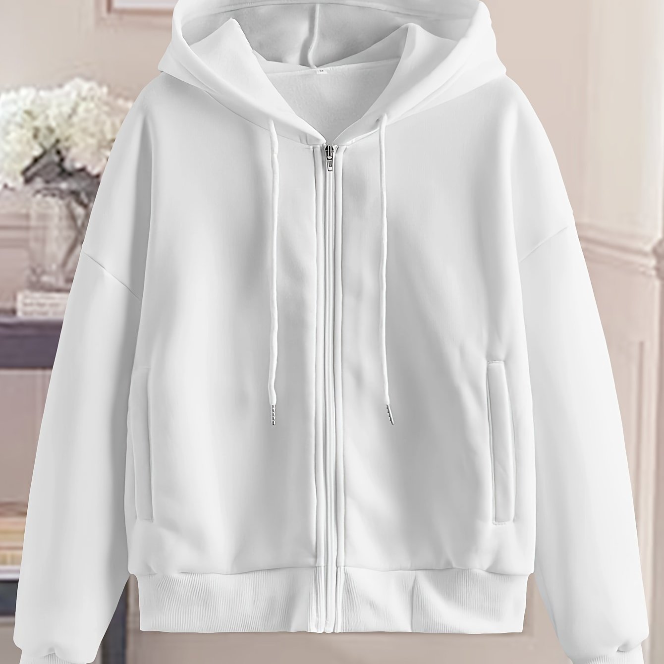 College Dame Hoodie Med Lynlås Og Hætte | Fashion