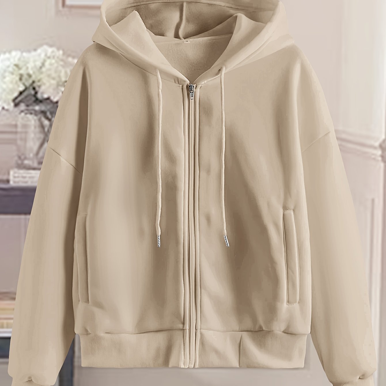 College Dame Hoodie Med Lynlås Og Hætte | Fashion