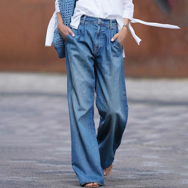 Dame Baggy Jeans Med Læg Og Løs Pasform | Komfortstil