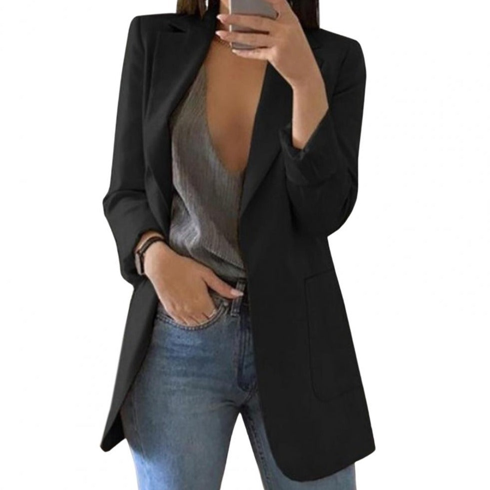 Dame Blazere Med Revers | Lang Pasform