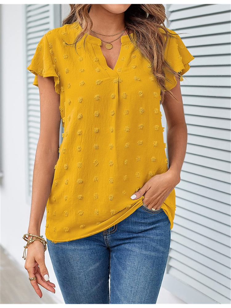 Dame Bluser Med Prikket Struktur | Bluse