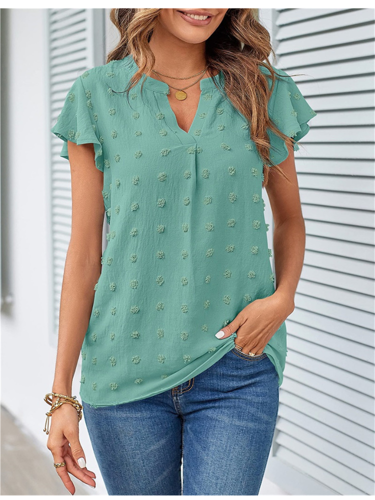 Dame Bluser Med Prikket Struktur | Bluse
