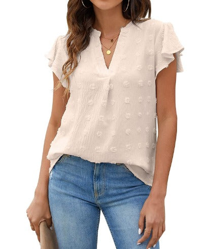 Dame Bluser Med Prikket Struktur | Bluse