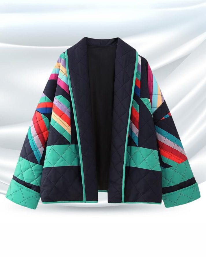 Dame Efterårsjakke Med Lynlås & Quiltet | Oversized
