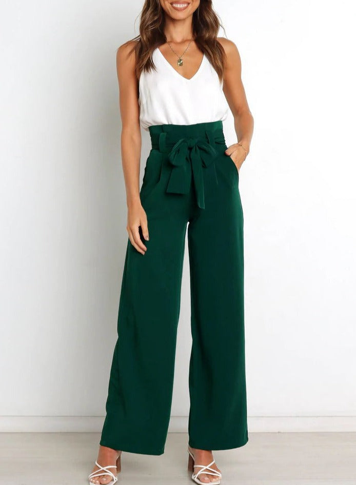 Dame Habitbukser Med Bindebånd | Wide Leg