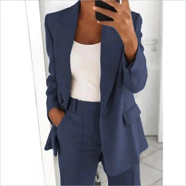 Dame Jakkesæt Med Løs Blazer | Business