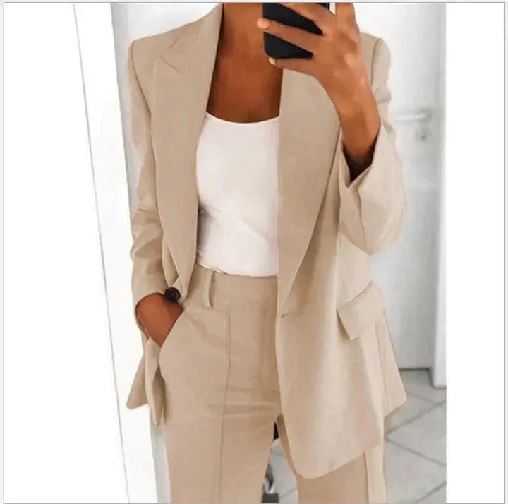 Dame Jakkesæt Med Løs Blazer | Business