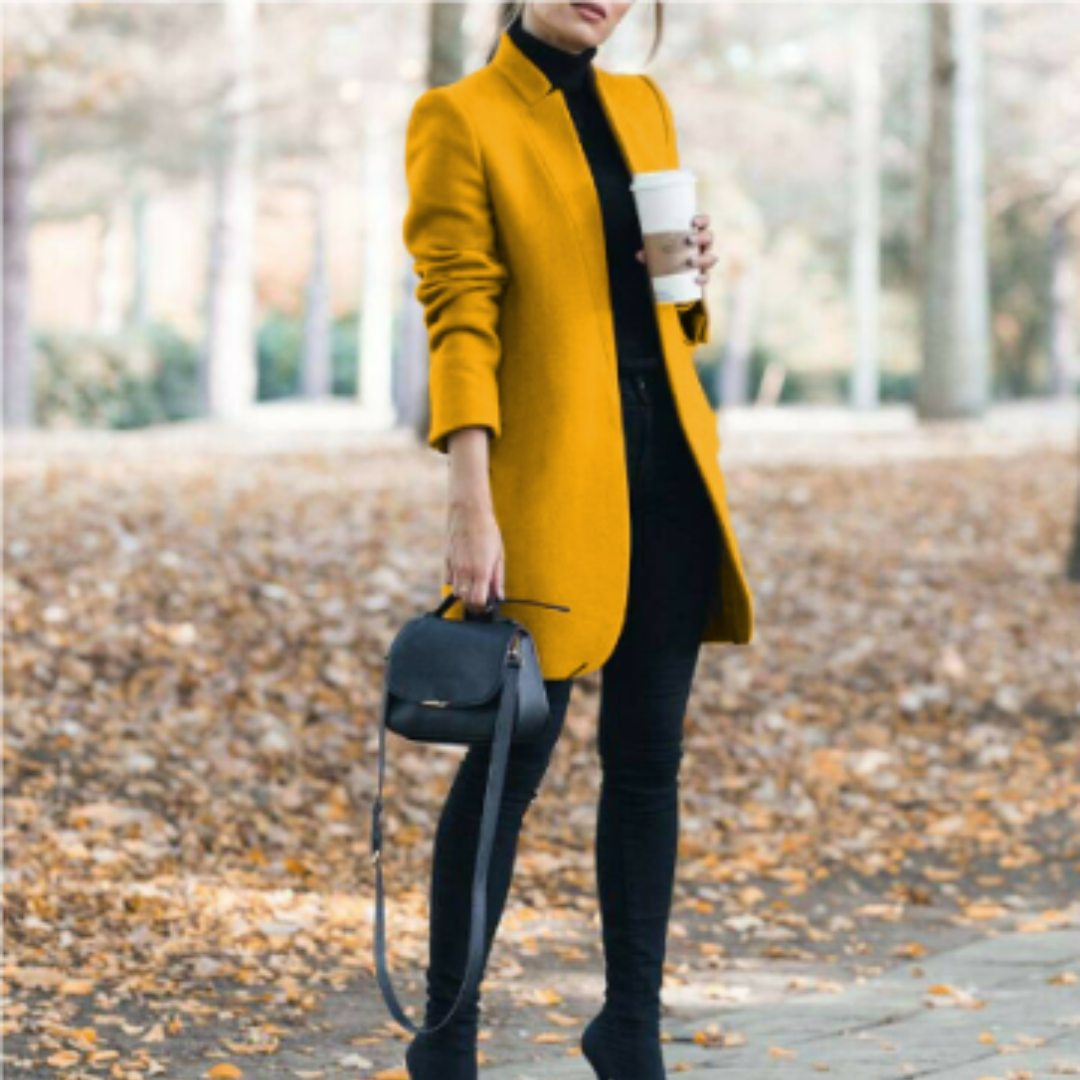 Dame Kort Frakke Uden Krave | Elegant