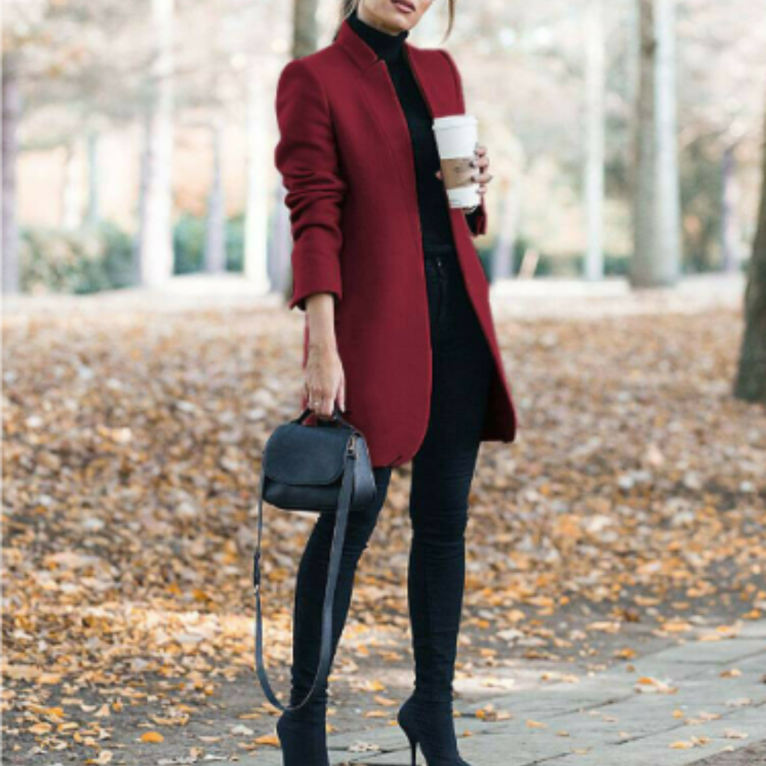 Dame Kort Frakke Uden Krave | Elegant