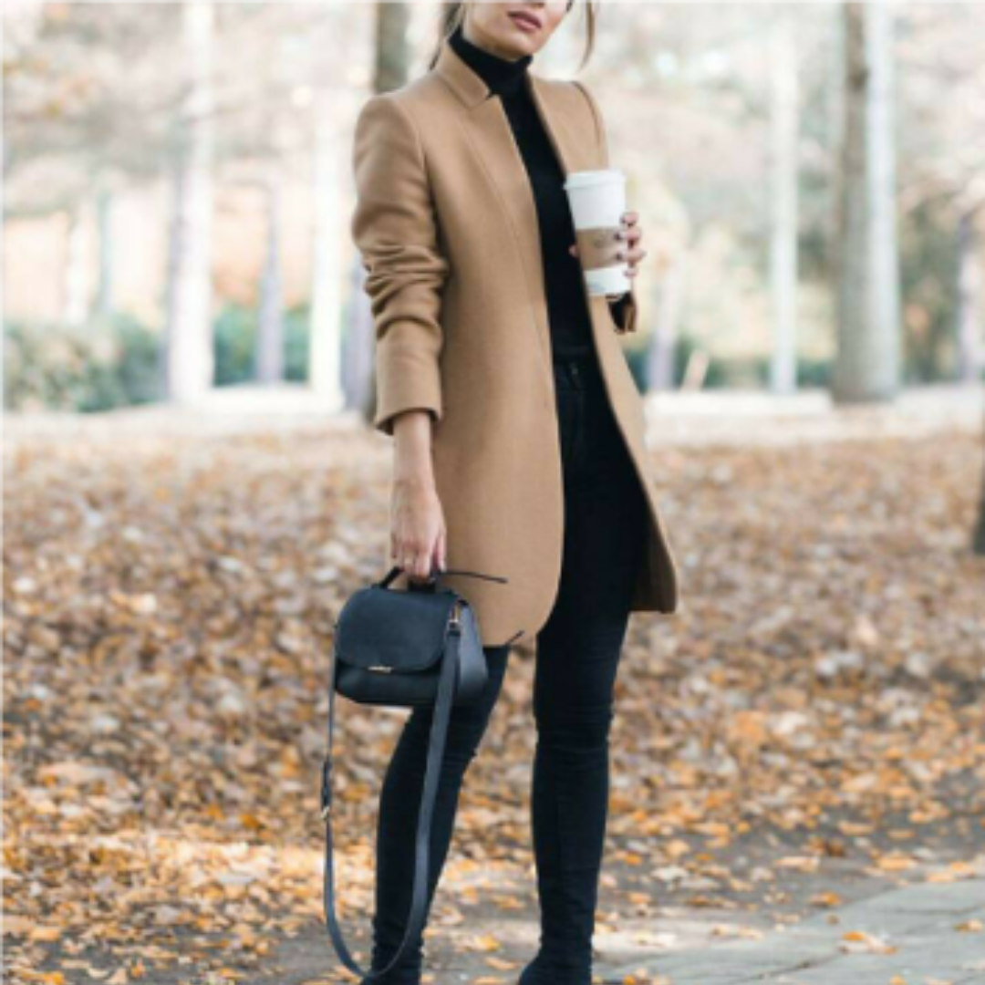 Dame Kort Frakke Uden Krave | Elegant
