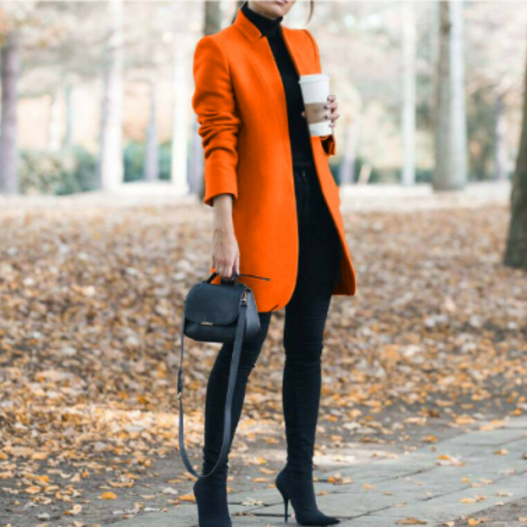 Dame Kort Frakke Uden Krave | Elegant
