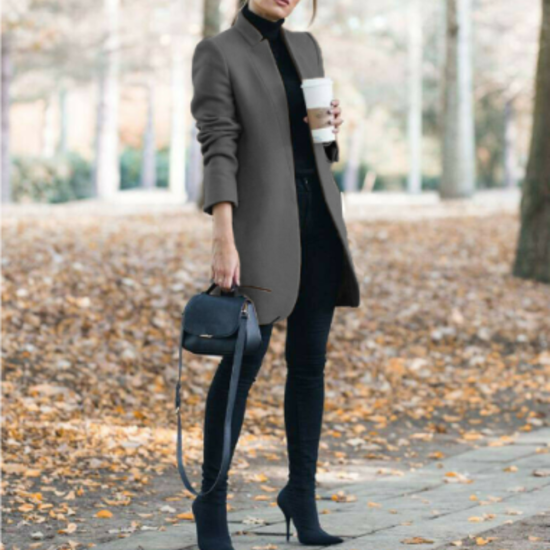 Dame Kort Frakke Uden Krave | Elegant