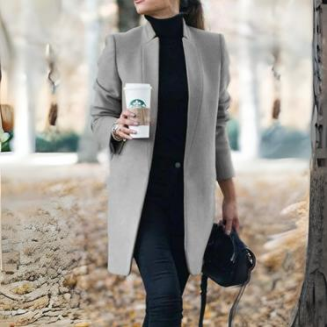 Dame Kort Frakke Uden Krave | Elegant
