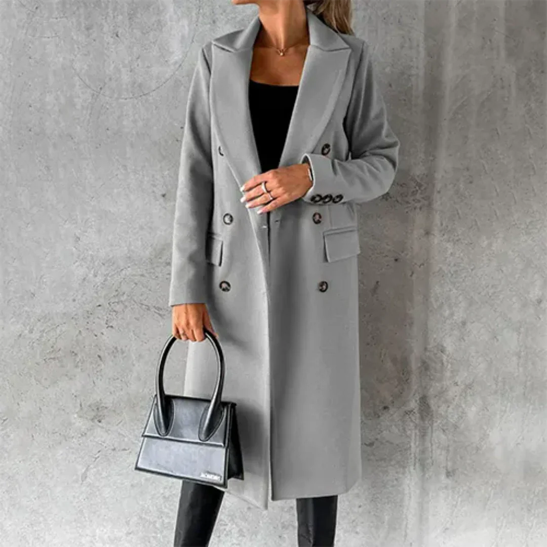 Dame Lang Frakke | Dobbeltknap Design