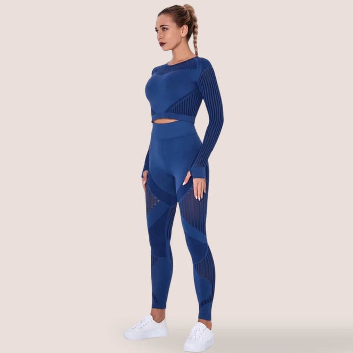 Dame Leggings Med Mesh Paneler | Træning