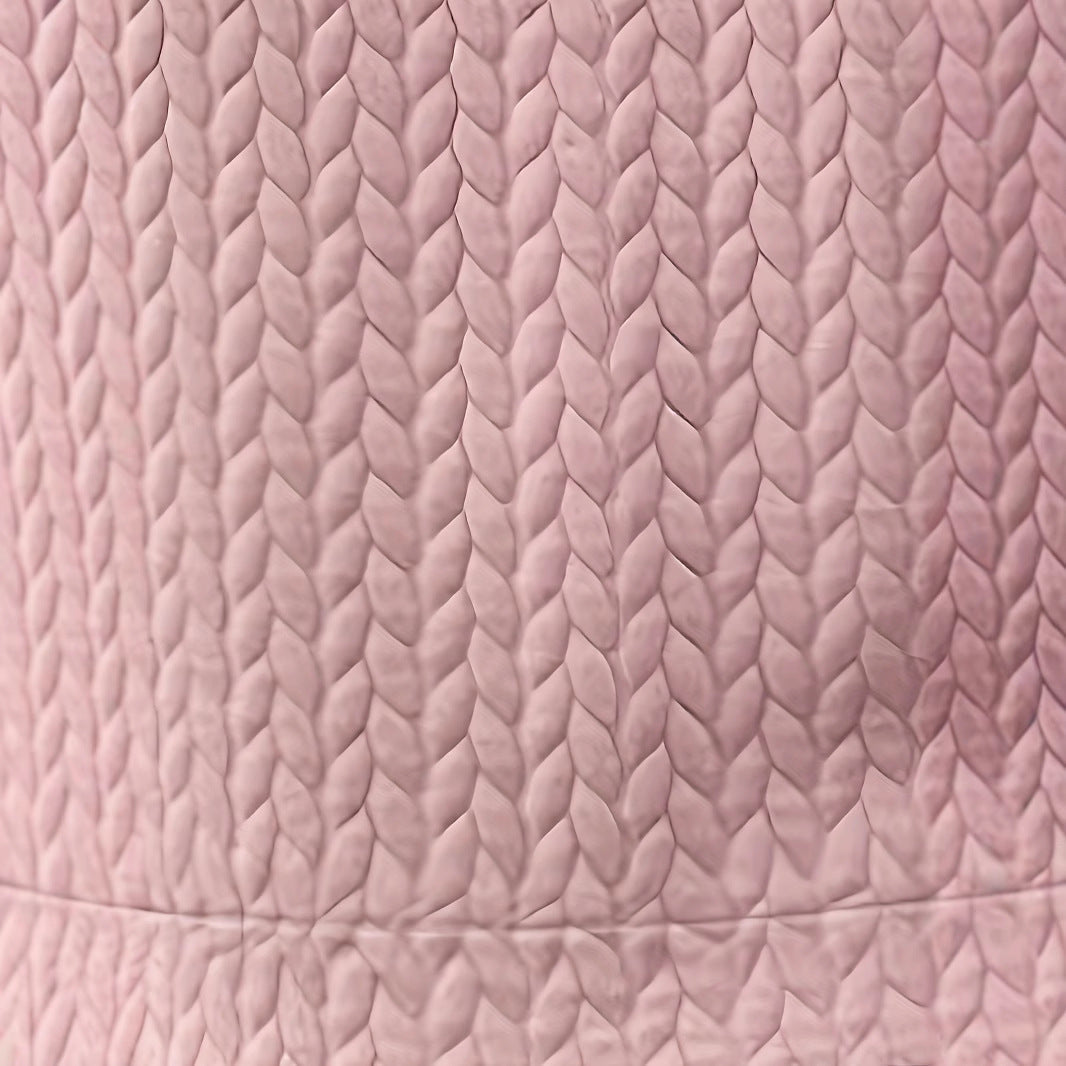 Dame Sweatshirt Med Flettet Mønster | Puffærmer
