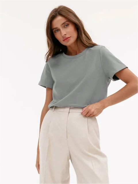 Dame T-Shirts Med Rund Hals | Kortarm