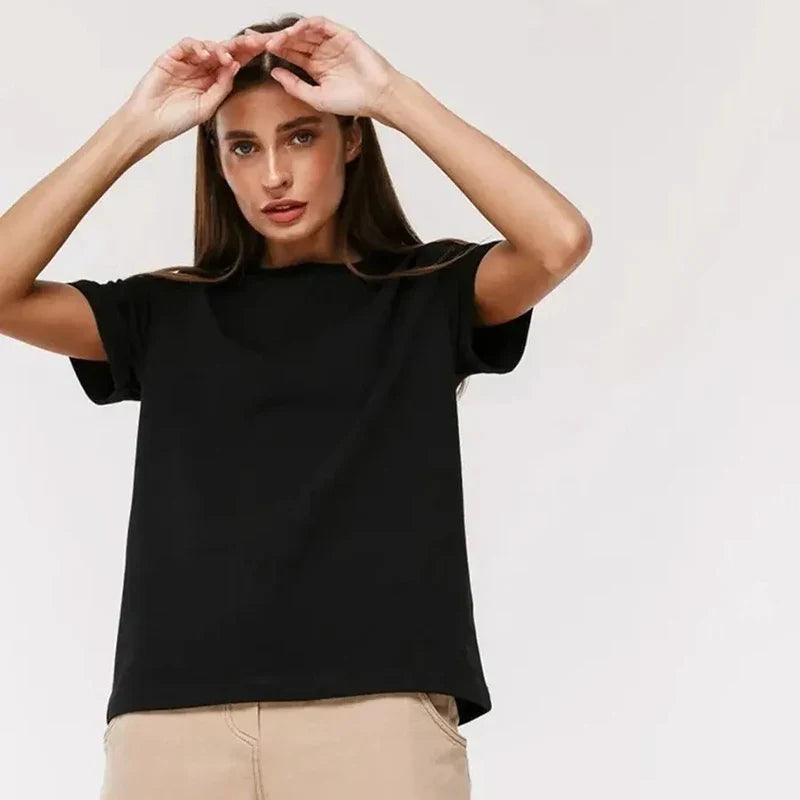 Dame T-Shirts Med Rund Hals | Kortarm