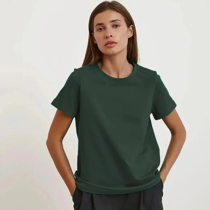 Dame T-Shirts Med Rund Hals | Kortarm