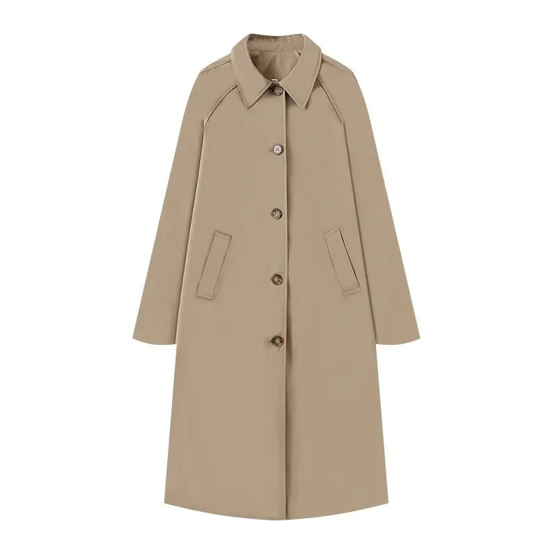 Dame Trenchcoats Med Knaplukning | Lang