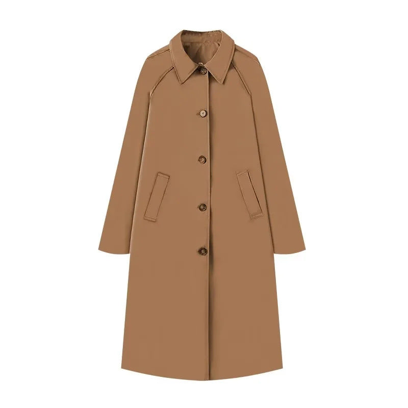 Dame Trenchcoats Med Knaplukning | Lang